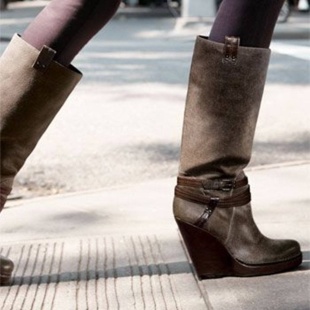 Kit Winter Grey Leather Boots